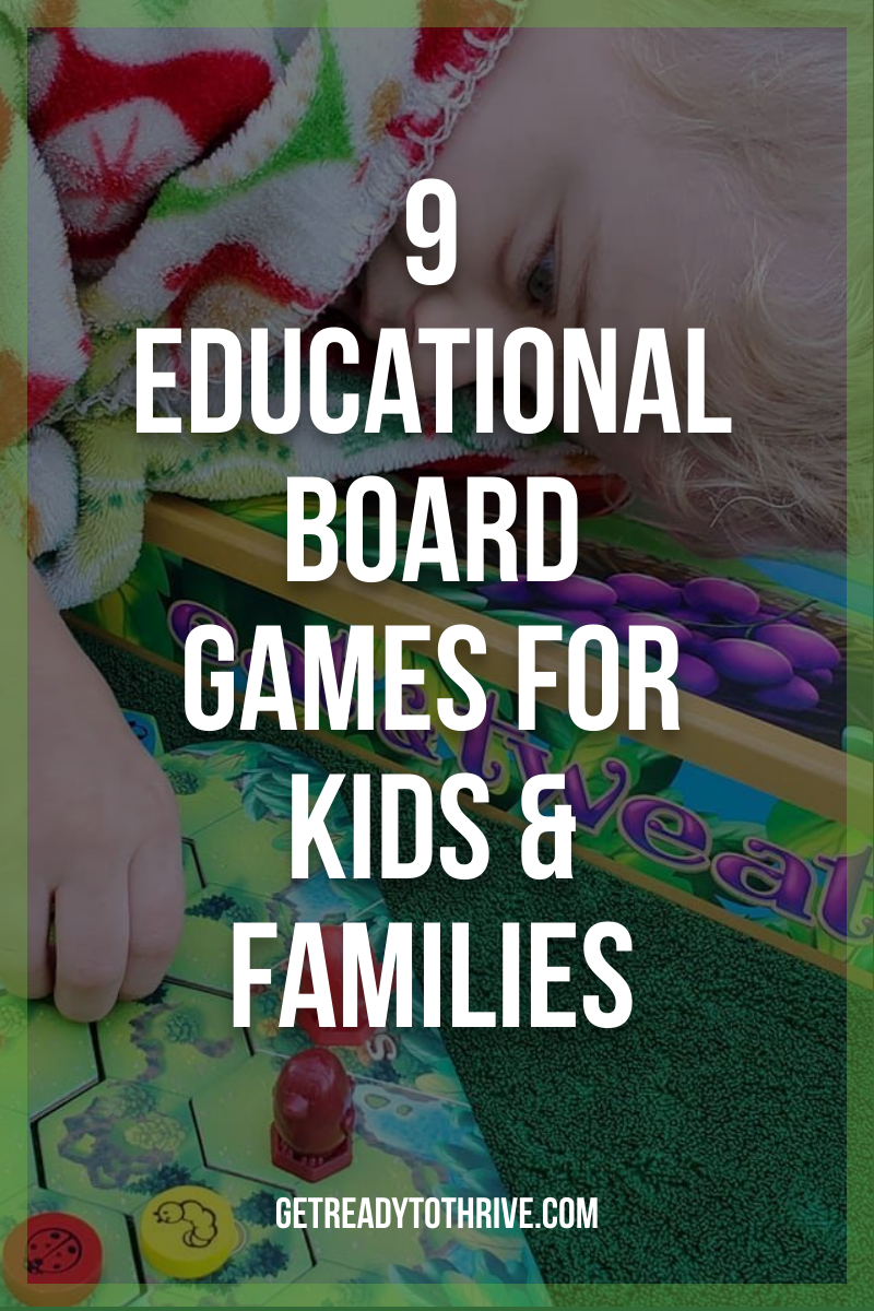 Looking for some of the best educational board games for kids? Here are 9 ideas, encompassing the whole family, from Pre-K, to elementary, and even into the teenage years!
